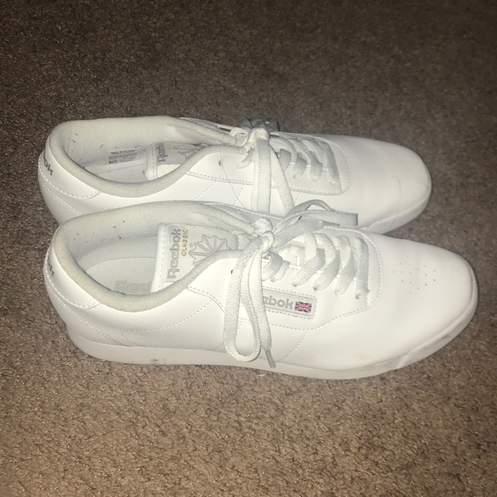White Reebok sneakers